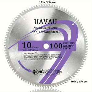 10 Inch Metal Saw Blade - 100T 10" Table Saw Blade With 5/8" Arbor, Metal Cutting Circular Saw Blade For 10" Table Saw, Miter Saw, Chop Saw, Cutting Aluminum, Non-Ferrous Metal, Plastic