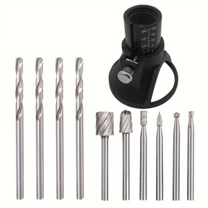 11pcs Rotary Tool Accessory Kit with Drill Bits - Steel Engraver & Grinder Attachments for Crafting and DIY Projects