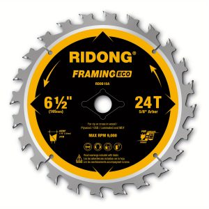 1pc 6-1/2 Inch 24-tooth Single-pack Circular Saw Blade With 5/8 Inch Arbor, Precision-machined Saw Blade For Wood Cutting