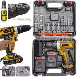 21V Rechargeable Multifunctional Electric Hand Drill - Beading & Jewelry MakingHousehold Tool Tool With Battery, Impact Pistol Drill, And Electric Screwdriver Functions - Perfect For DIY And Household Projects