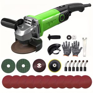 1 Set Angle Grinder Kit, Adjustable Speed Hand Angle Grinder Kit, High-power Polishing Electric Polishing Machine, Home Improvement