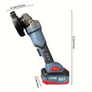 Cordless Angle Grinder, 3 Speed Adjustable Brushless Grinder With Up To 9000 RPM, Small Angle Grinder Tool For Grinding, Polishing